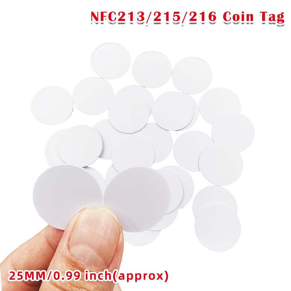 NFC Ntag213 215 216  ±, ʰ淮  ,  , ŷ RFID ±, 13.56MHz,  25mm, 10 
